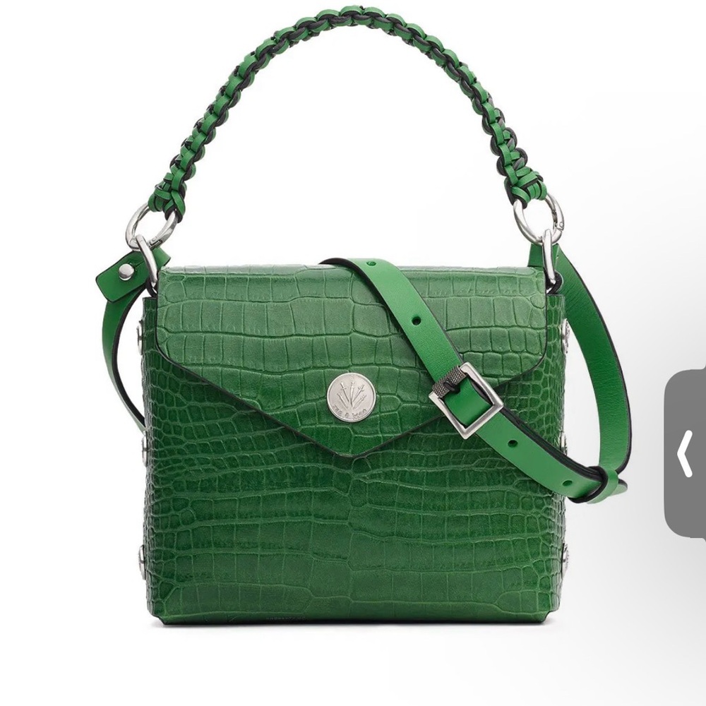 Rag & Bone Green Crocodile-Embossed Women's Bag